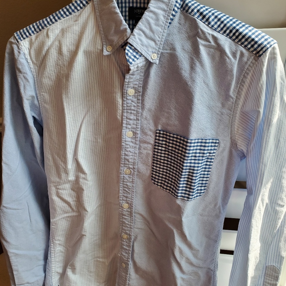 J Crew Striped Oxford